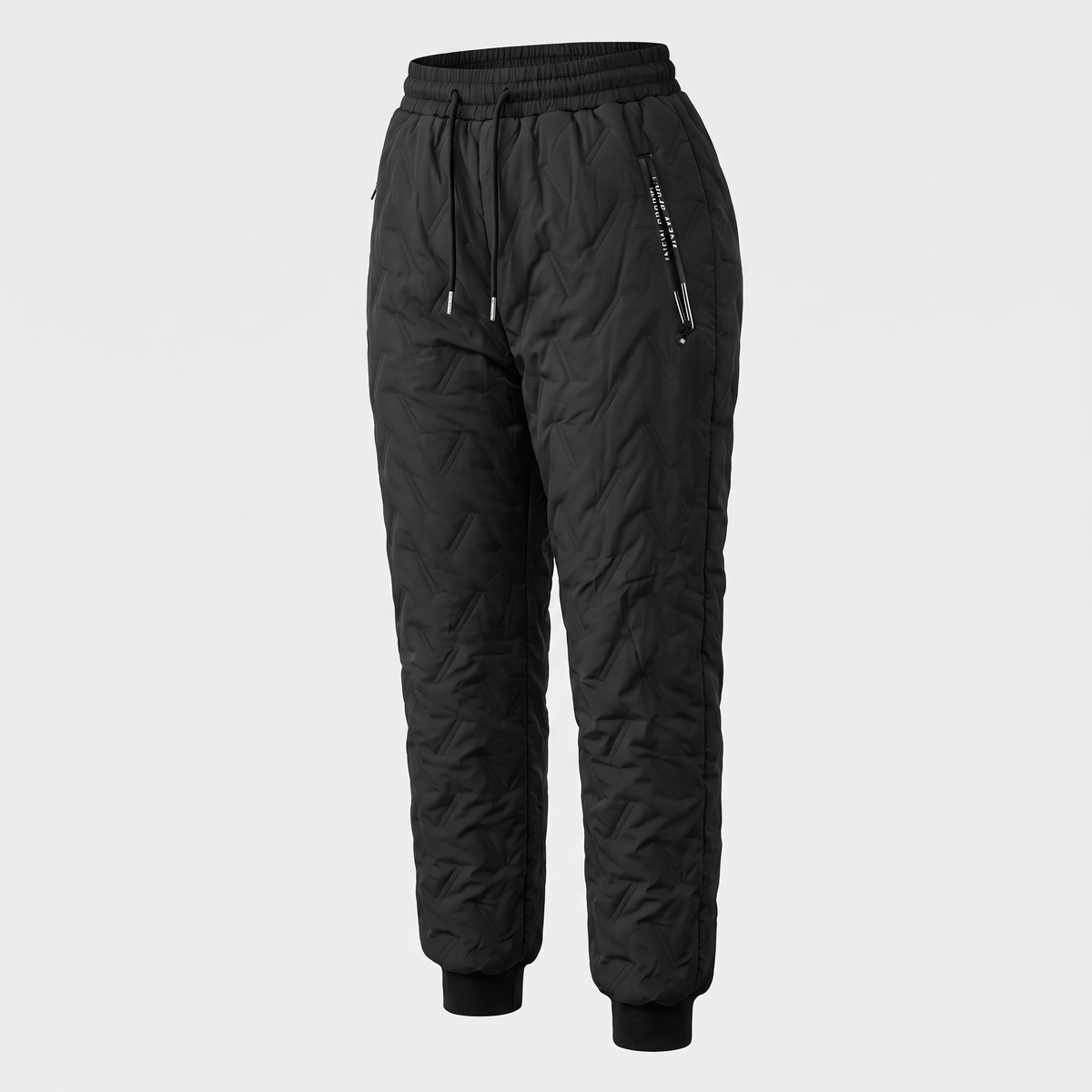Women's Fleece Lined Quilted Winter Trousers with Zip Hip Pockets