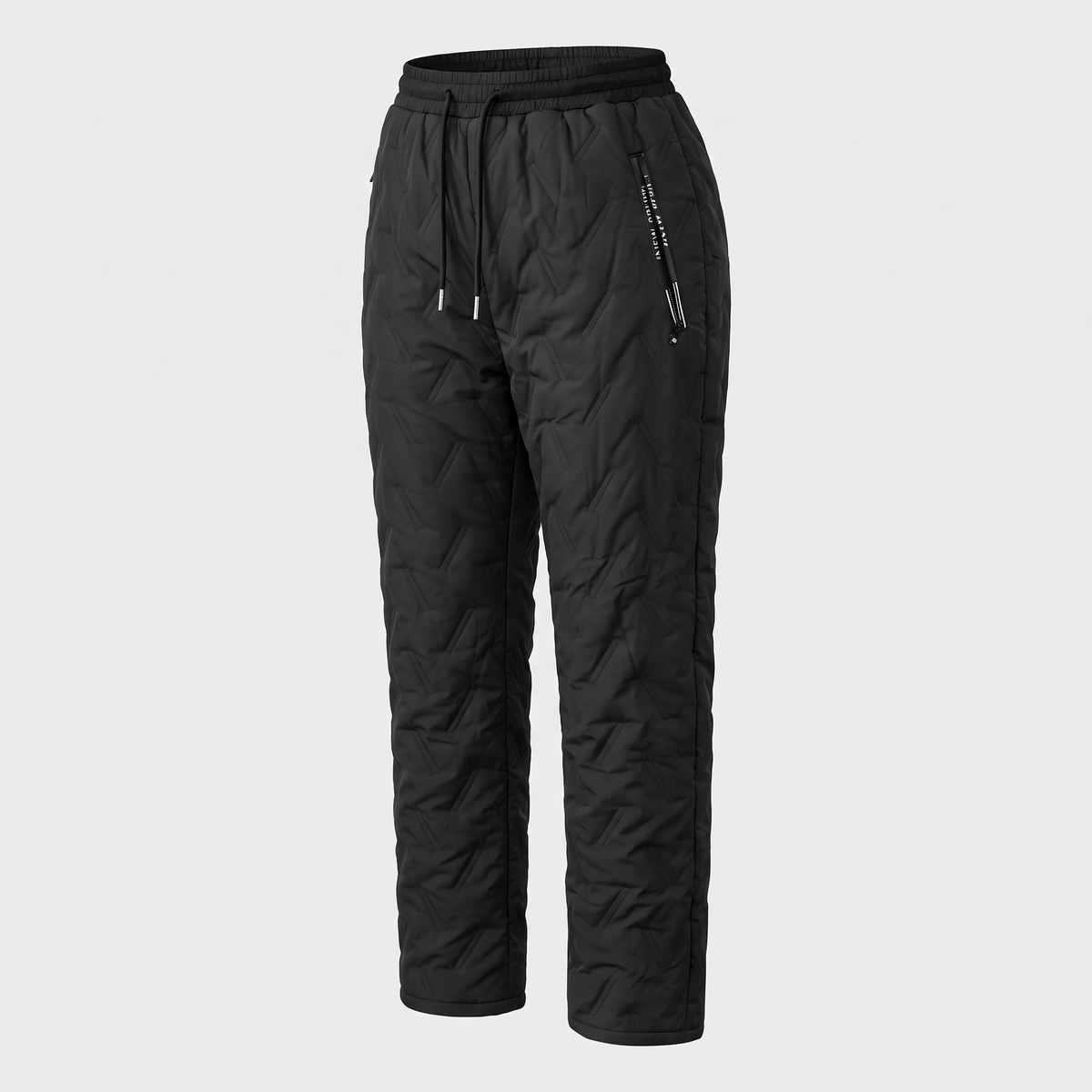 Women's Fleece Lined Quilted Winter Trousers with Zip Hip Pockets