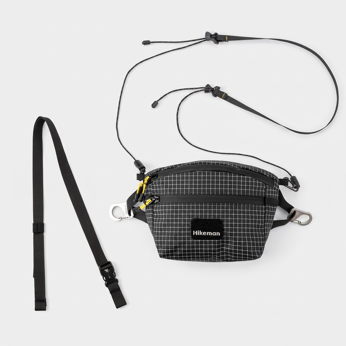 Men's Tactical Waist Pack with Detachable Crossbody Strap and Multiple Compartments