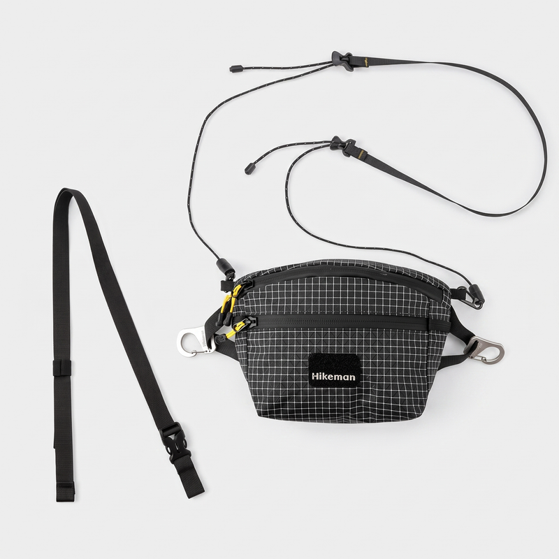Men's Tactical Waist Pack with Detachable Crossbody Strap and Multiple Compartments