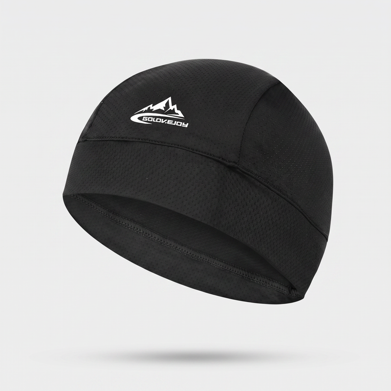 Men's Brimless Skull Cap with Open Eyelet Knit