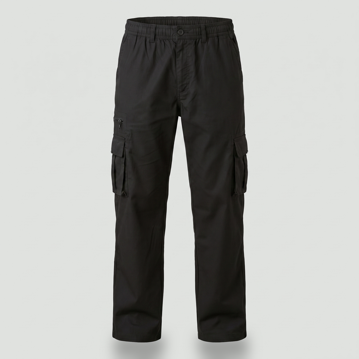 Men's Lightweight Polyester Cargo Walking Trousers with Zip Pockets