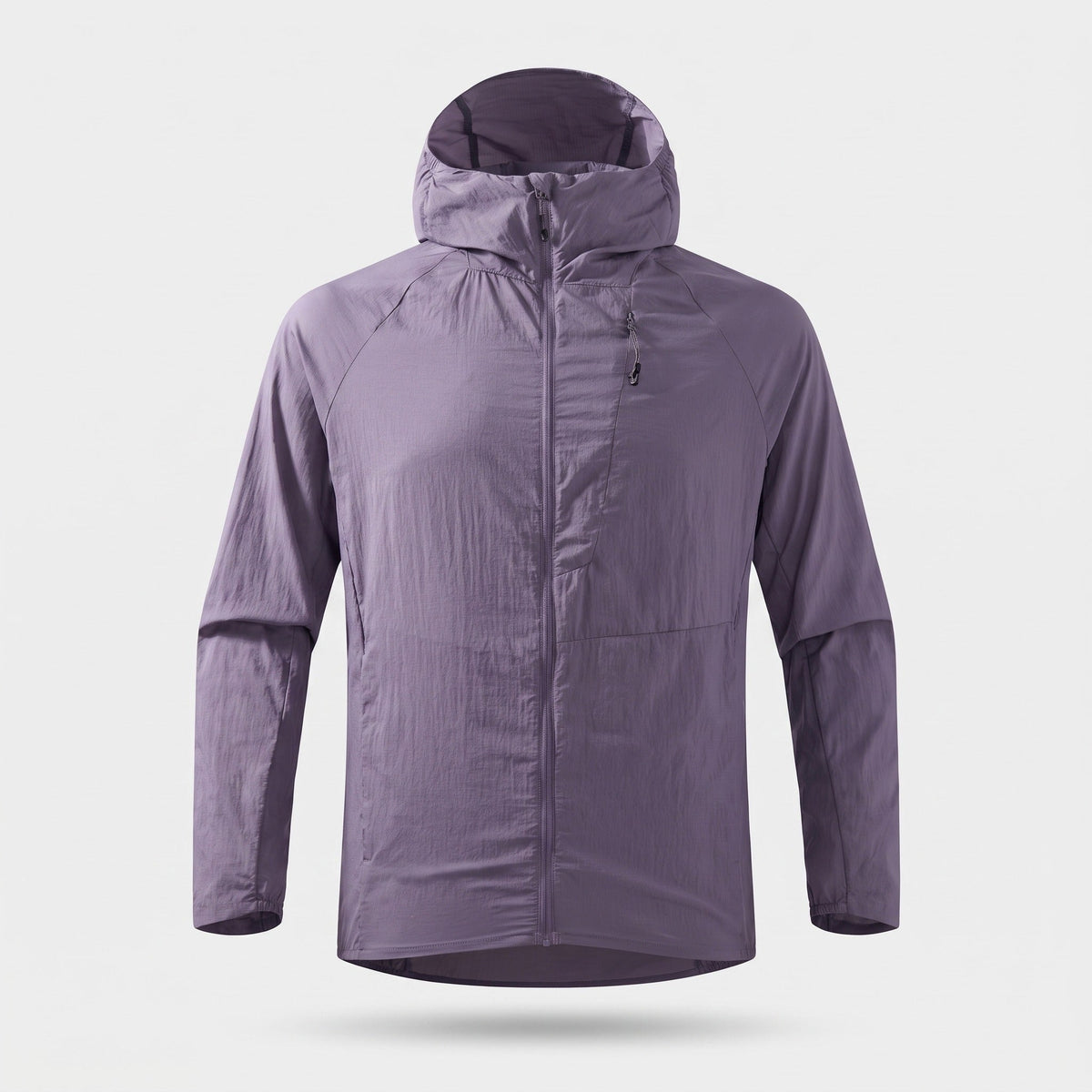Men's Packable Hooded Windbreaker Jacket with Chest Pocket