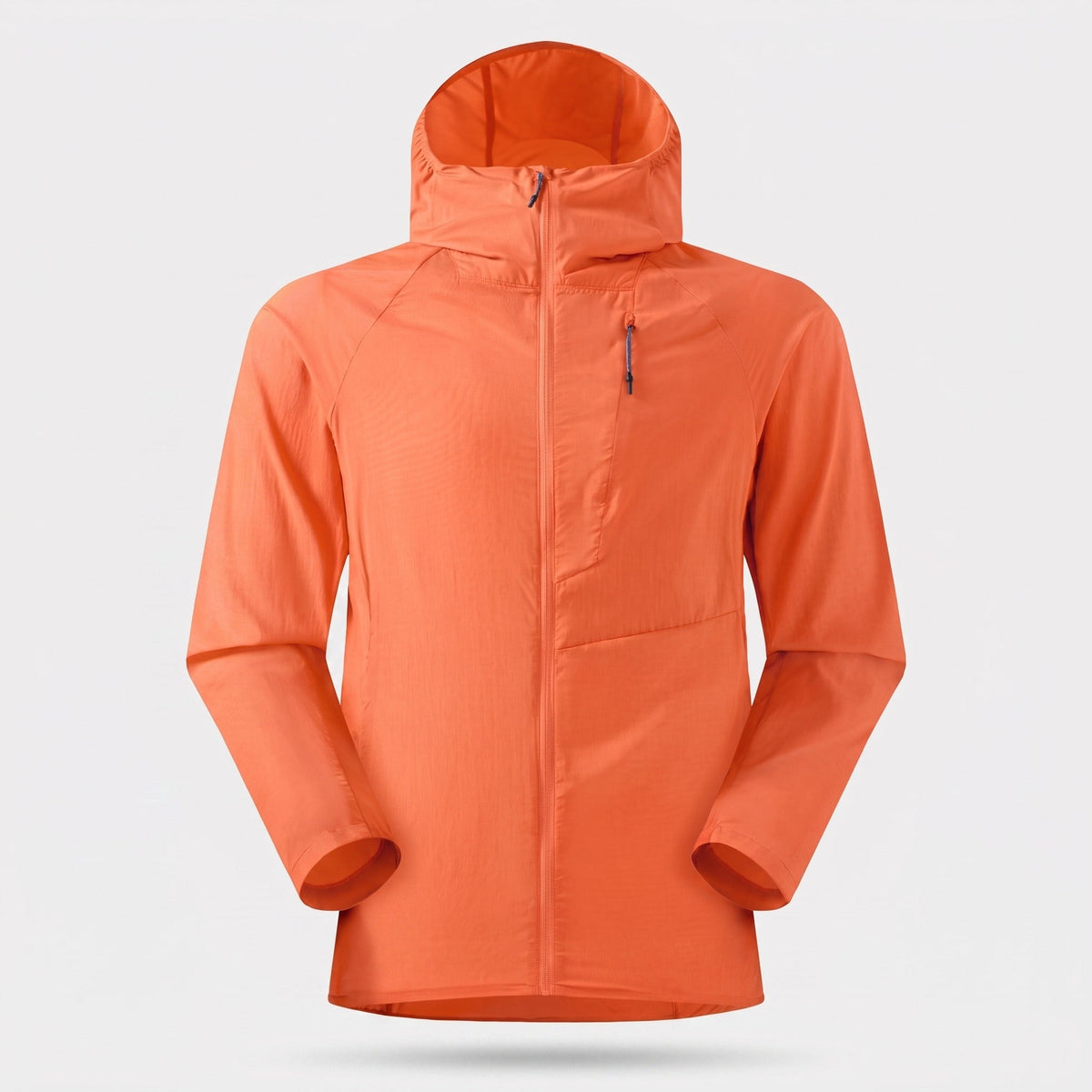 Men's Packable Hooded Windbreaker Jacket with Chest Pocket