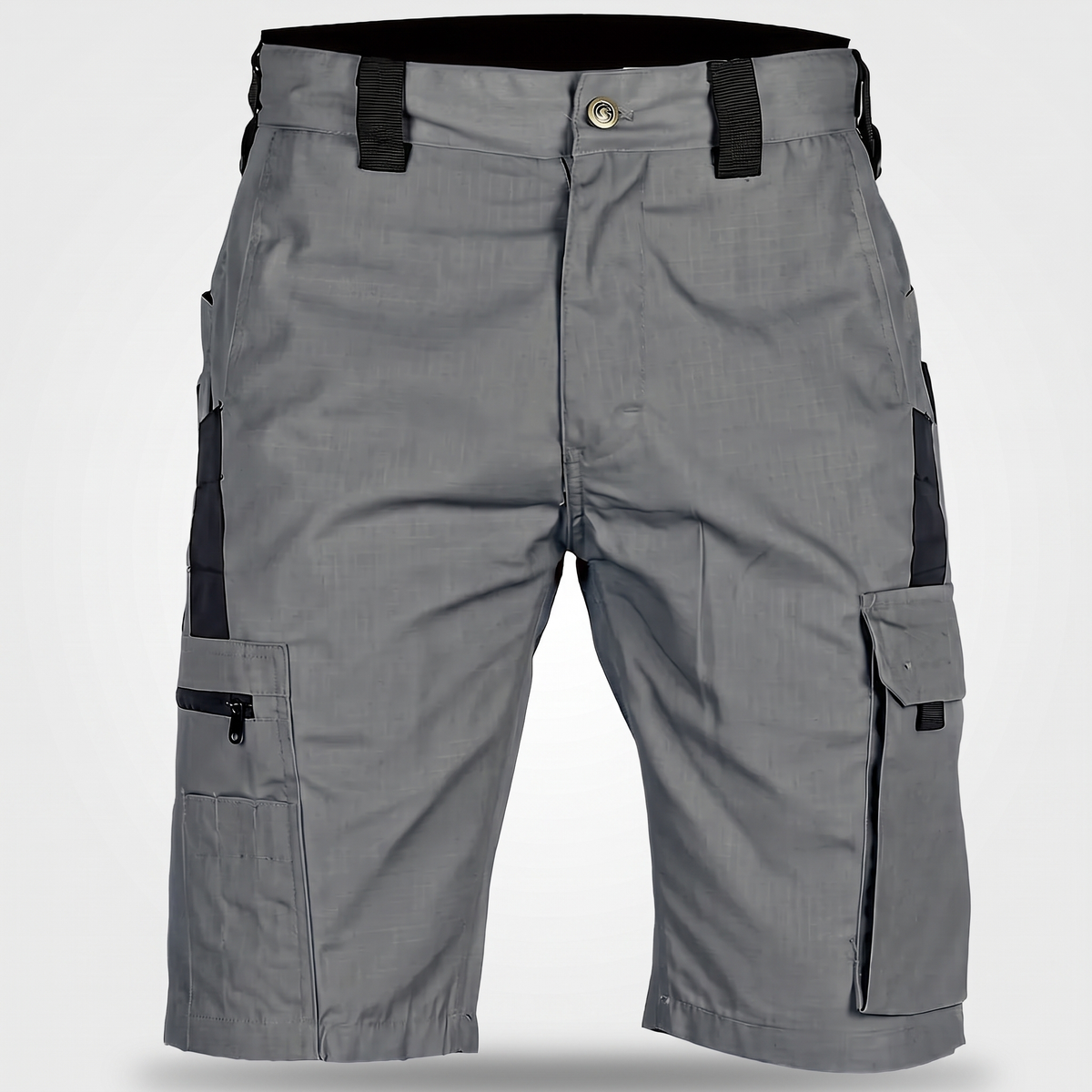 Men's Ripstop Cargo Shorts With Zip Security Pocket And Webbing Belt Loops