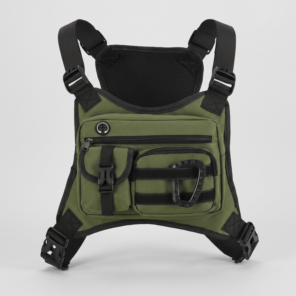 Men's Chest Harness Bag with Multi Pockets and Adjustable Straps