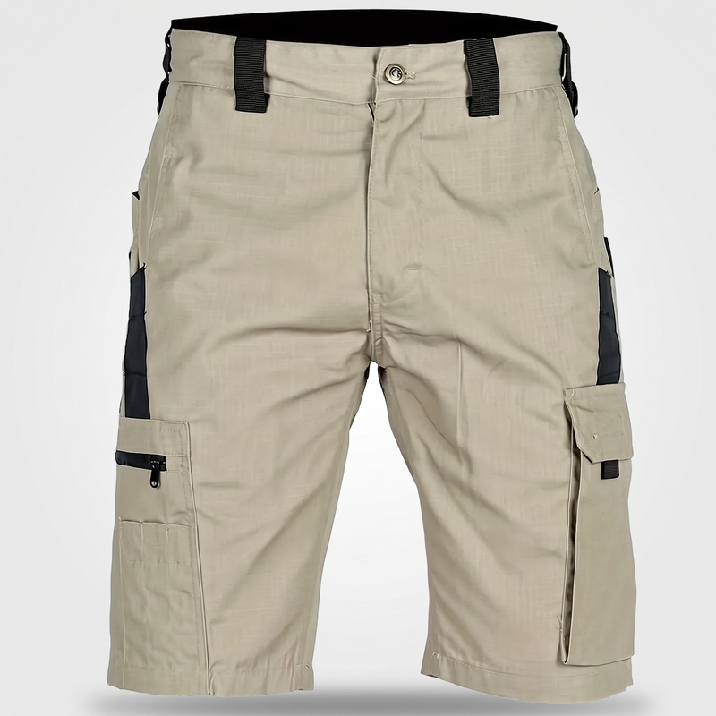 Men's Ripstop Cargo Shorts With Zip Security Pocket And Webbing Belt Loops