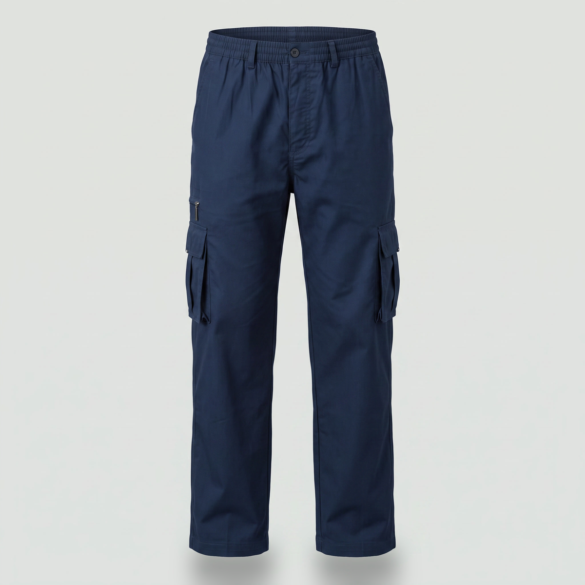 Men's Lightweight Polyester Cargo Walking Trousers with Zip Pockets