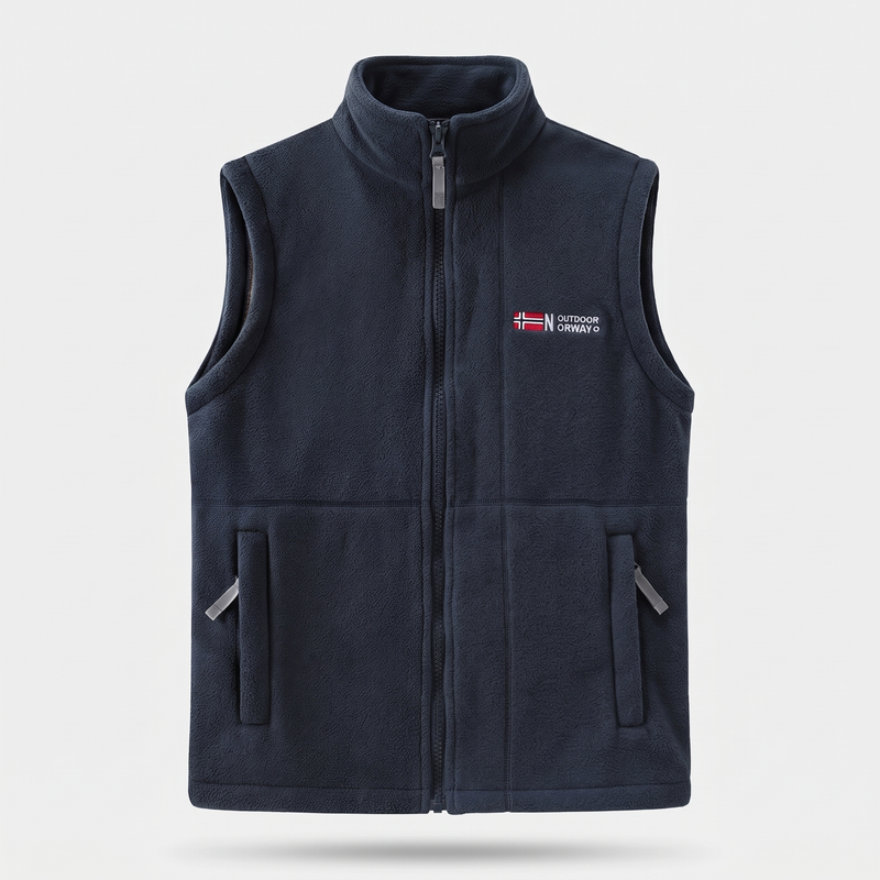 Men's Fleece Vest Full Zip with Interior Security Pocket