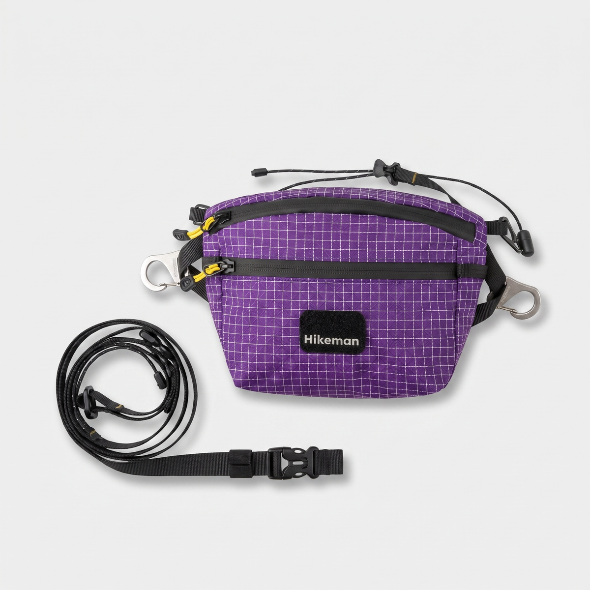 Men's Tactical Waist Pack with Detachable Crossbody Strap and Multiple Compartments