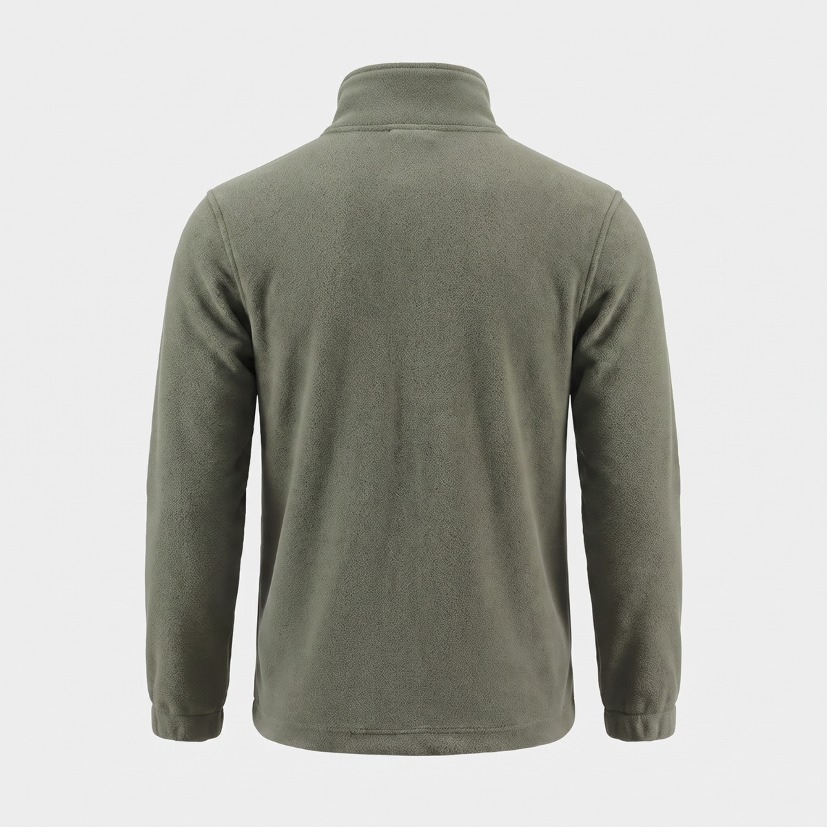 Men's Camo Fleece Jacket with Stand Collar and Zip Pockets