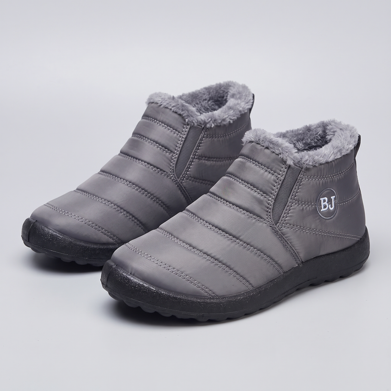 Women's Snow Boots - Faux Fur Lined Winter Boots - Slip On Ankle Boots