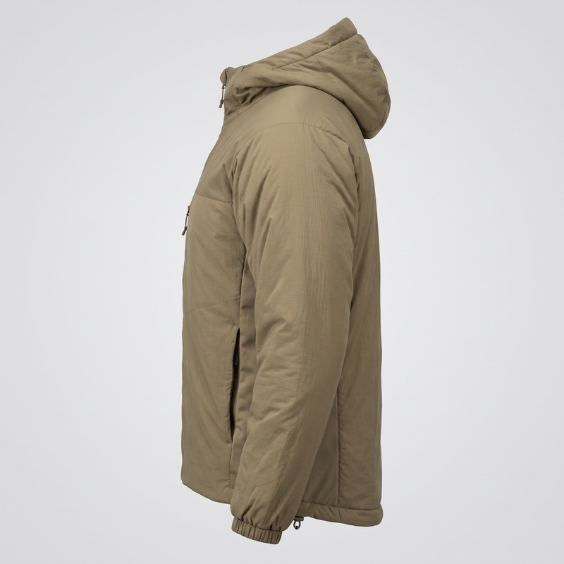 Men's Lightweight Insulated Hooded Jacket with Zip Chest Pocket