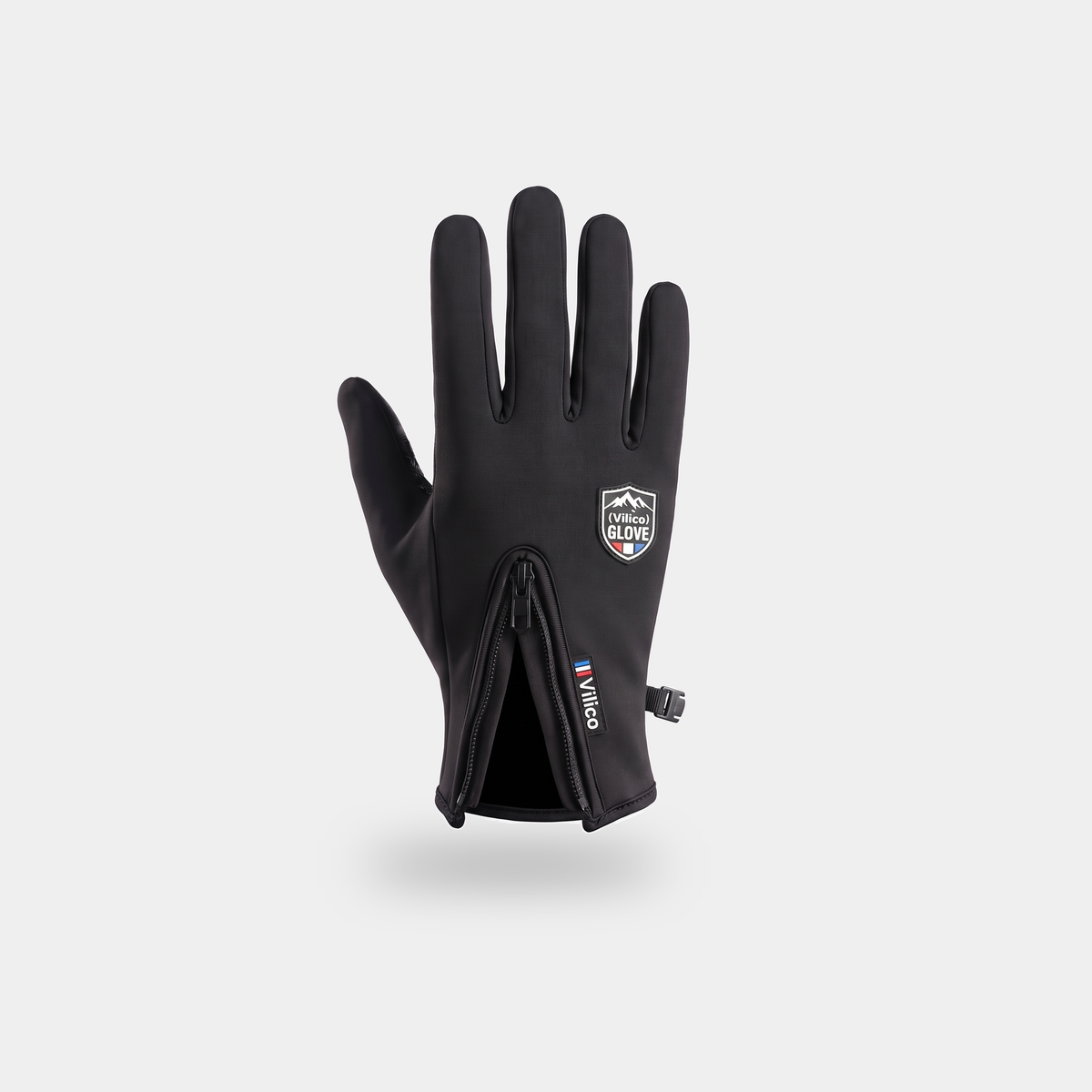 Men's Touchscreen Cycling Gloves with Zip Cuff and Grip Palm