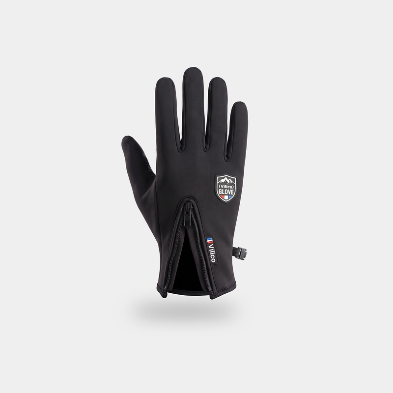 Men's Touchscreen Cycling Gloves with Zip Cuff and Grip Palm