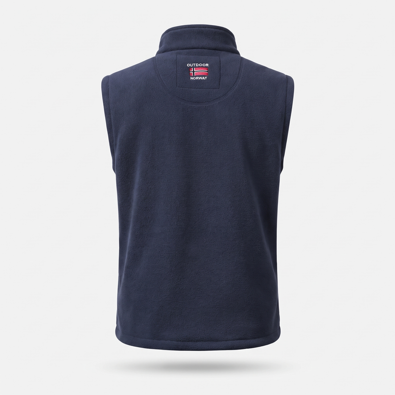 Men's Fleece Vest Full Zip with Interior Security Pocket