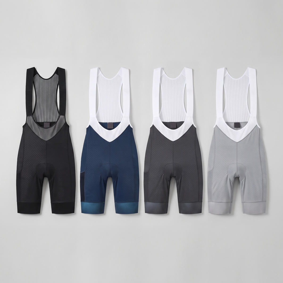 Women's Cycling Bib Shorts with Moulded Chamois Pad and Reflective Leg Strips