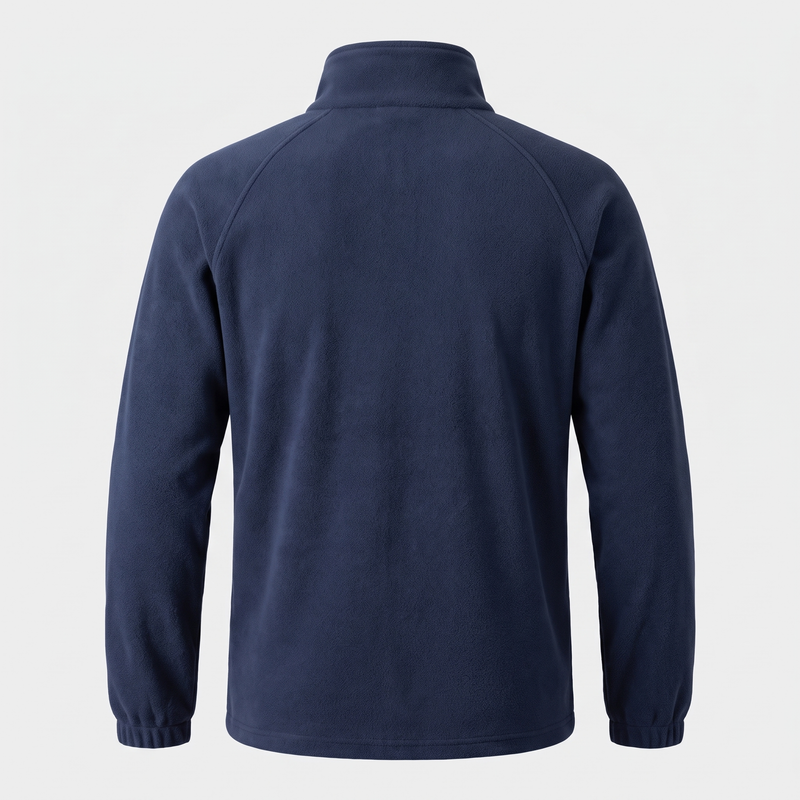Men's Zip Up Fleece Jacket with Stand Collar