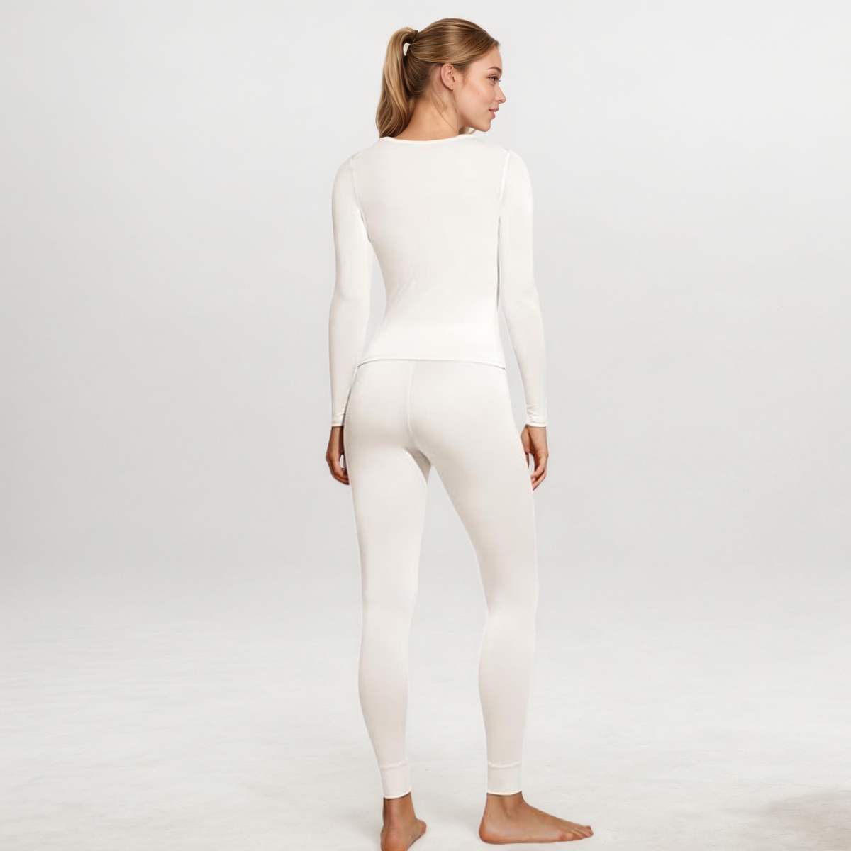 Women's Lightweight Long Johns Base Layer Set with Long Sleeve Top and Pants