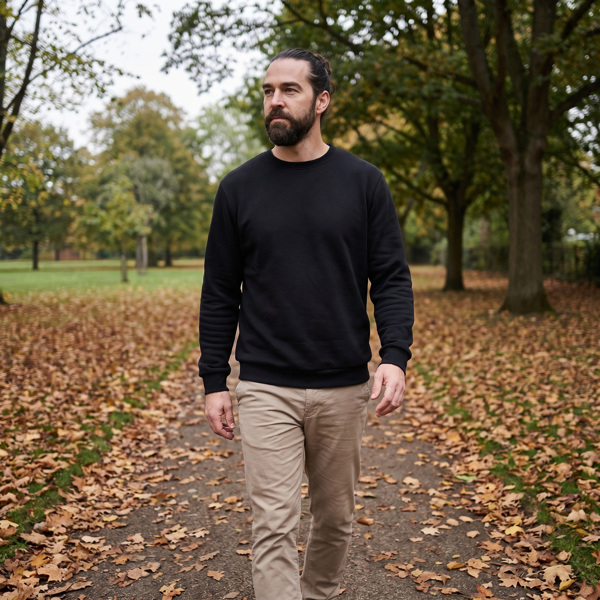 Men's Sherpa Lined Crew Neck Sweatshirt