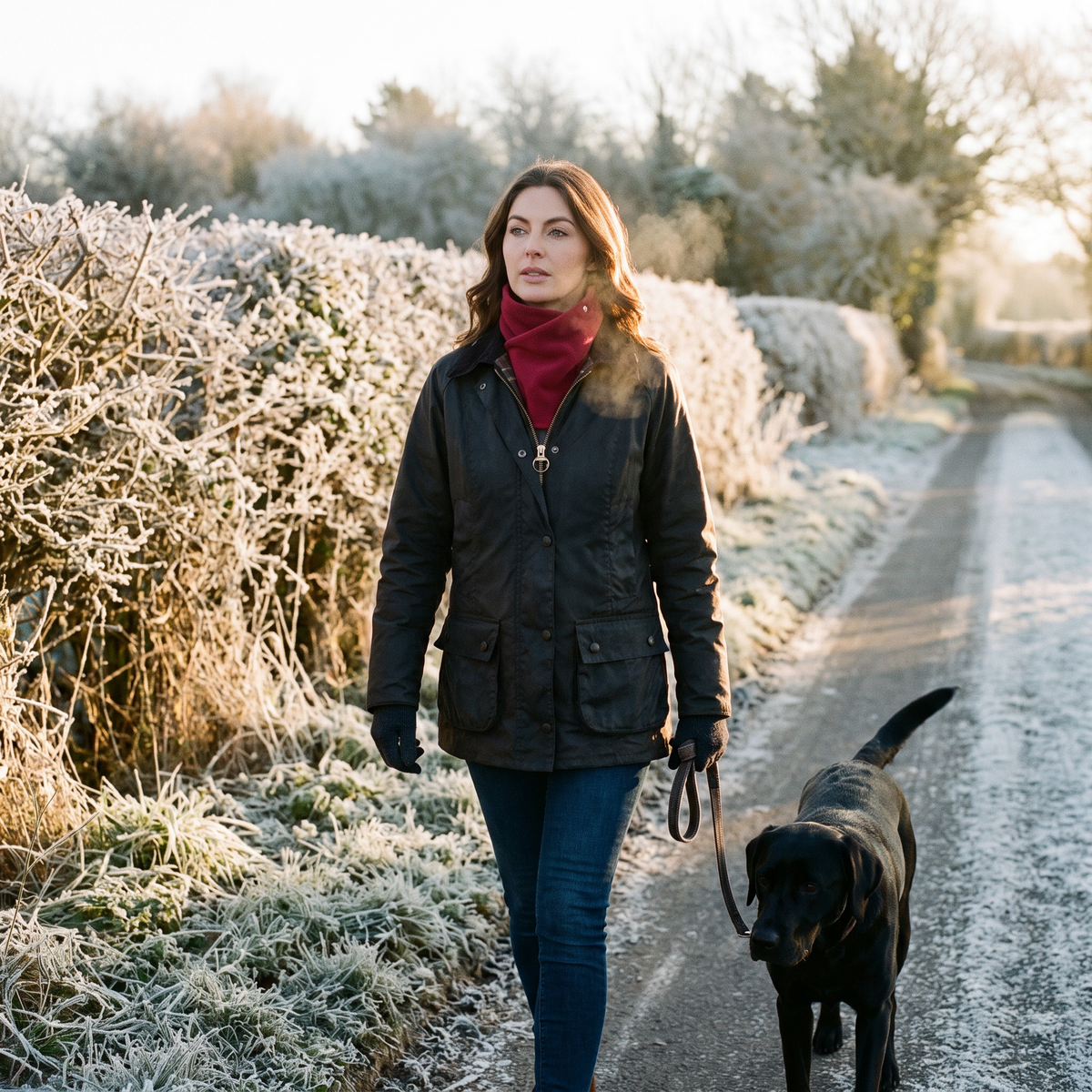 Women's Fleece Neck Warmer Snood with Popper Fastening