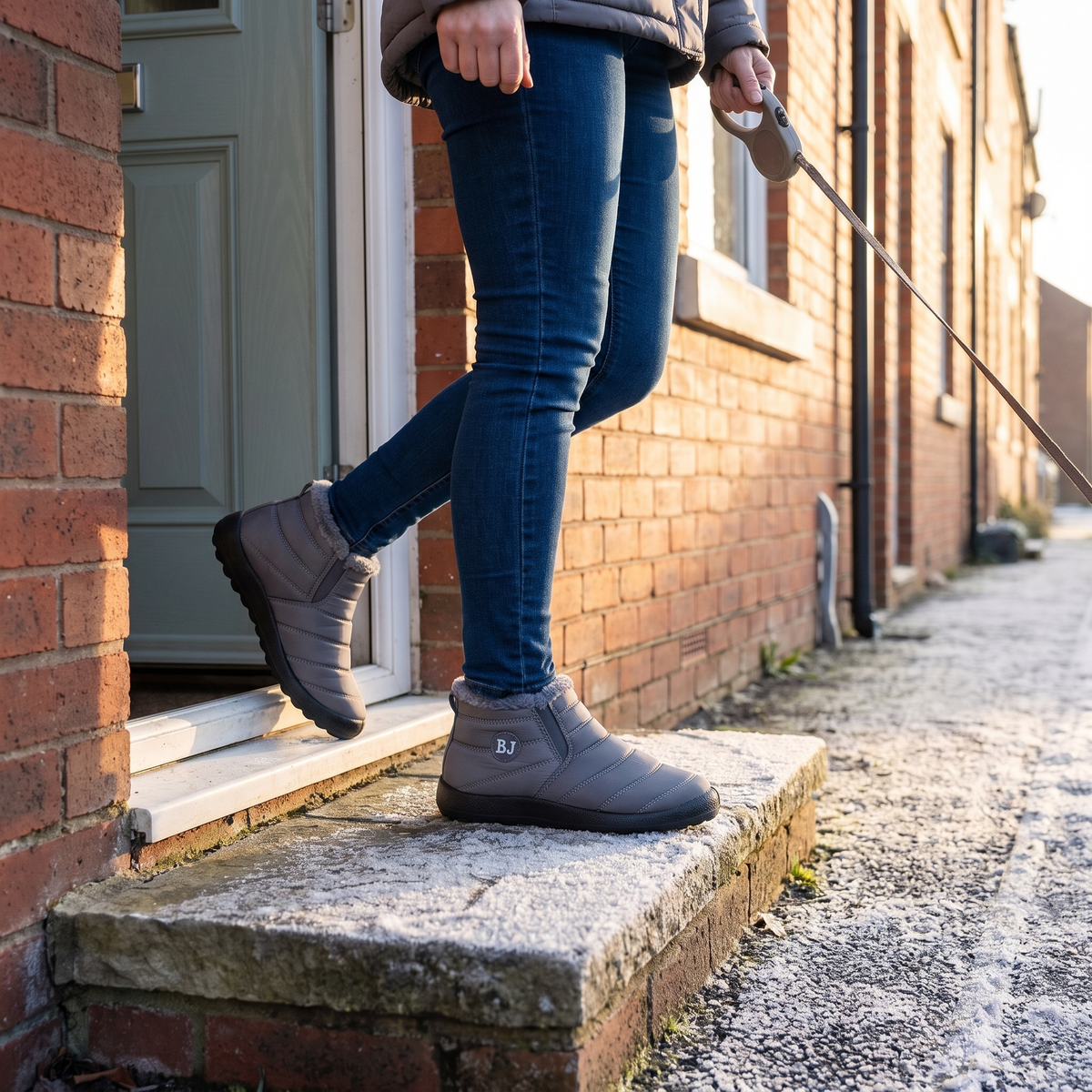 Women's Snow Boots - Faux Fur Lined Winter Boots - Slip On Ankle Boots