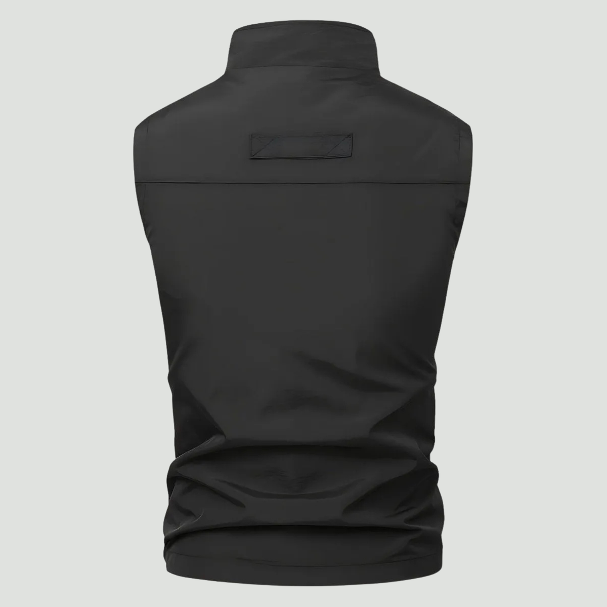 Men's Lightweight Outdoor Vest With Six Pockets And High Collar