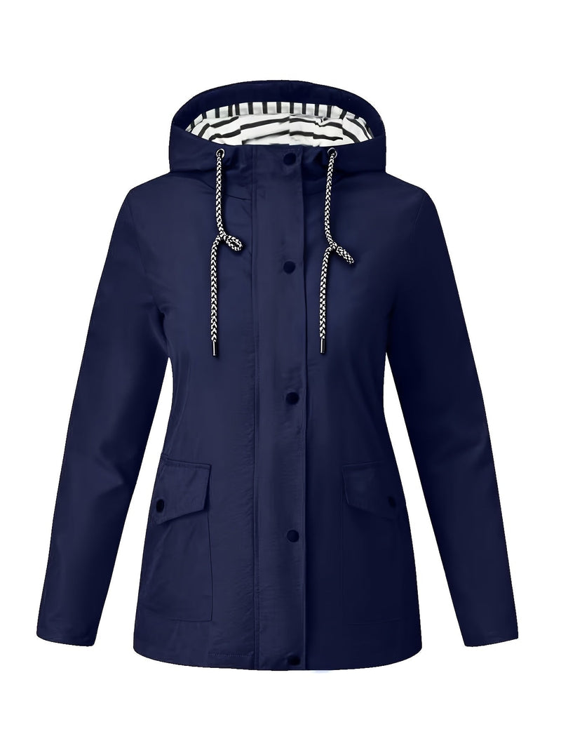 Women's Lightweight Packable Water Repellent Rain Jacket with Hood