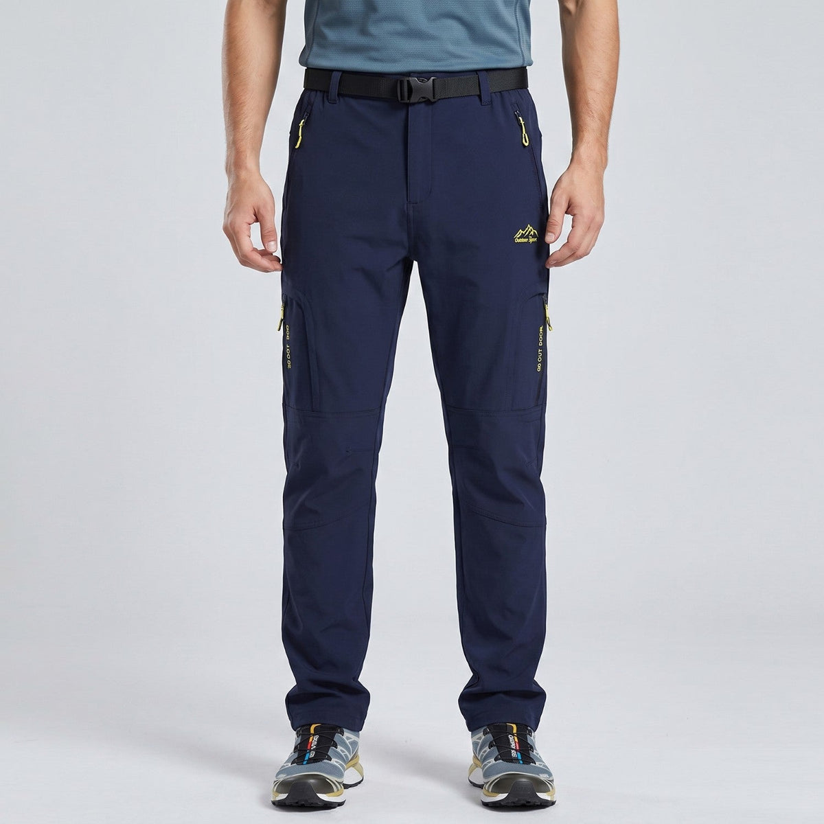 Men's Quick Dry Hiking Pants With Zip Cargo Pockets And Mesh Lining