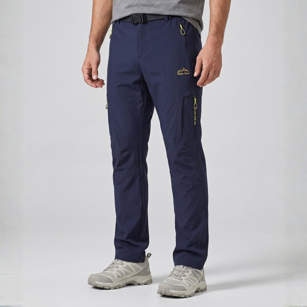 Men's Quick Dry Hiking Pants With Zip Cargo Pockets And Mesh Lining