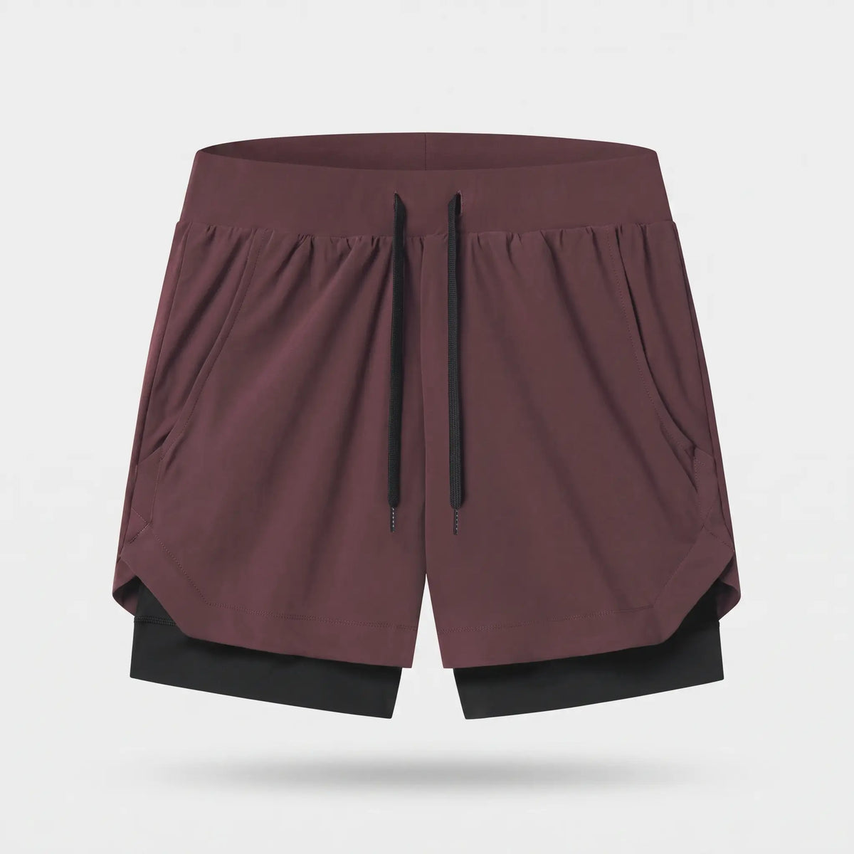 Men's 2 In 1 Running Shorts With Compression Liner And Phone Pocket