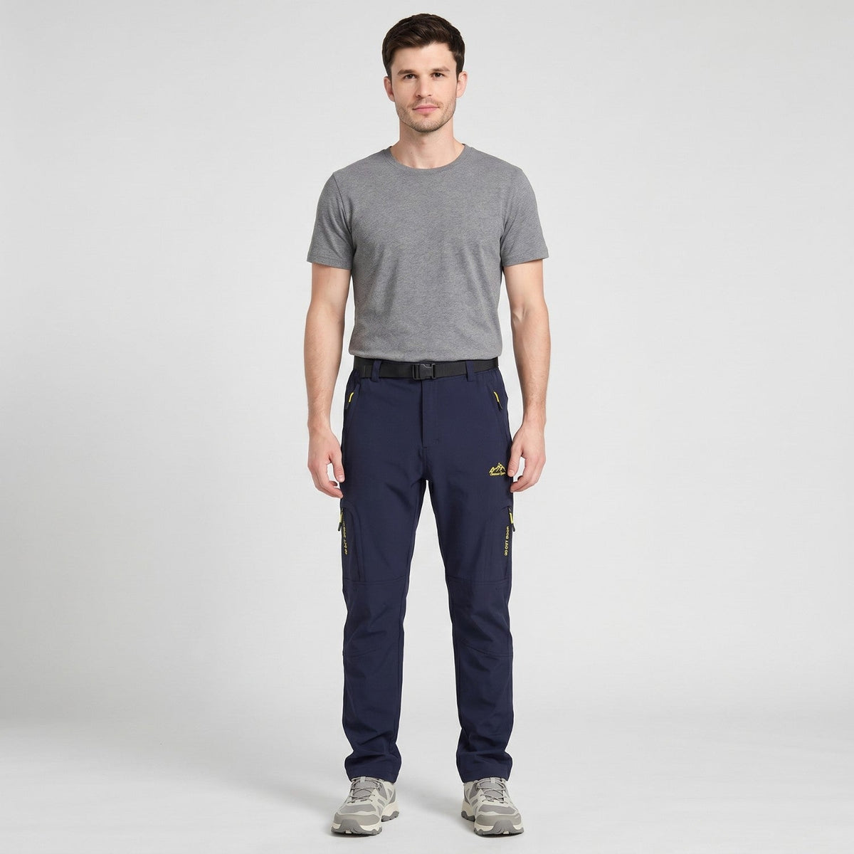 Men's Quick Dry Hiking Pants With Zip Cargo Pockets And Mesh Lining