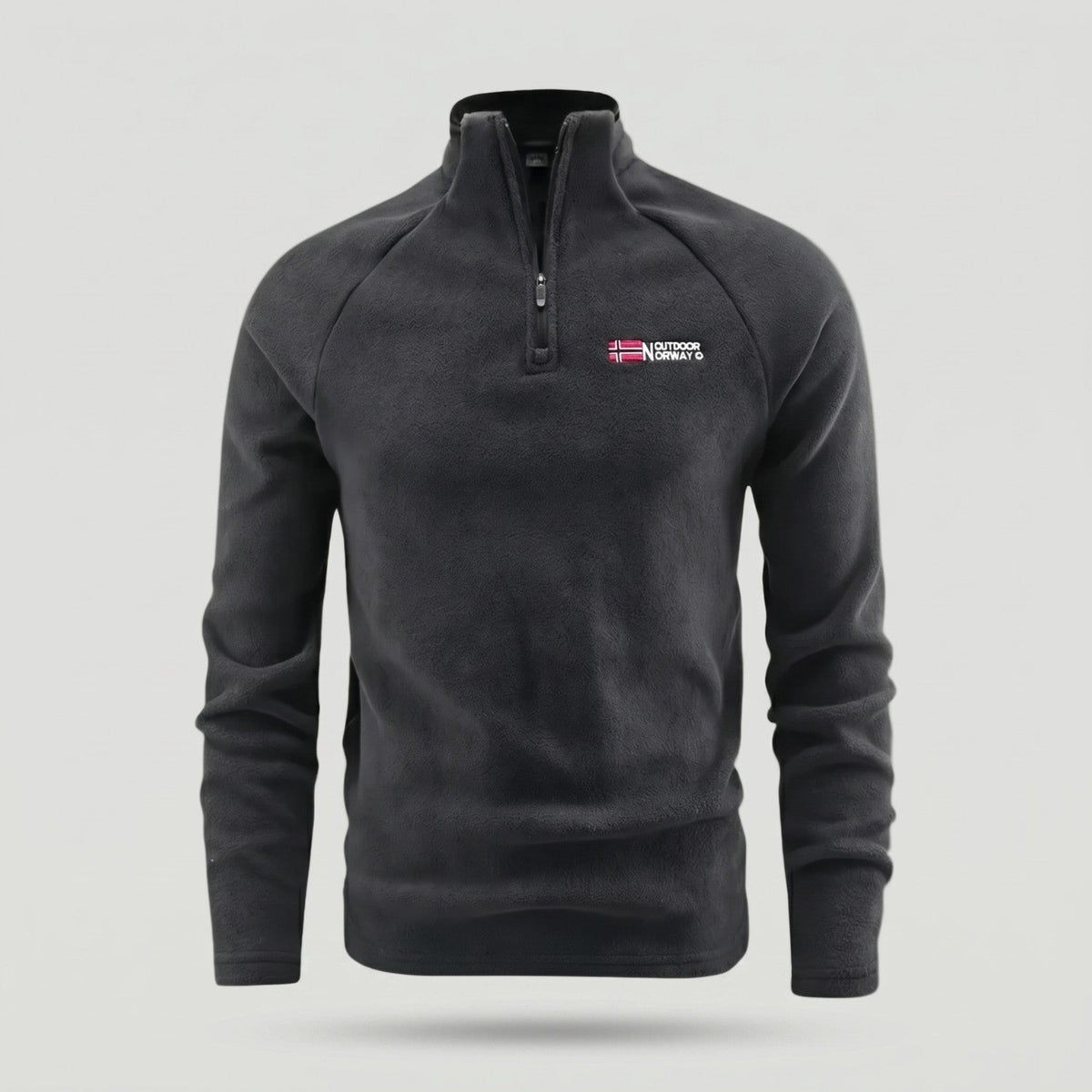 Men's Thermal Fleece Quarter Zip Pullover with Stand Collar