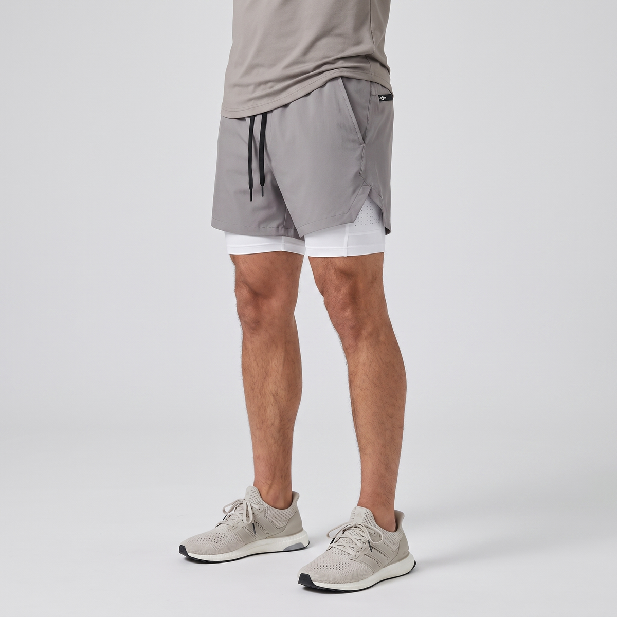 Men's 2 In 1 Running Shorts With Compression Liner And Phone Pocket