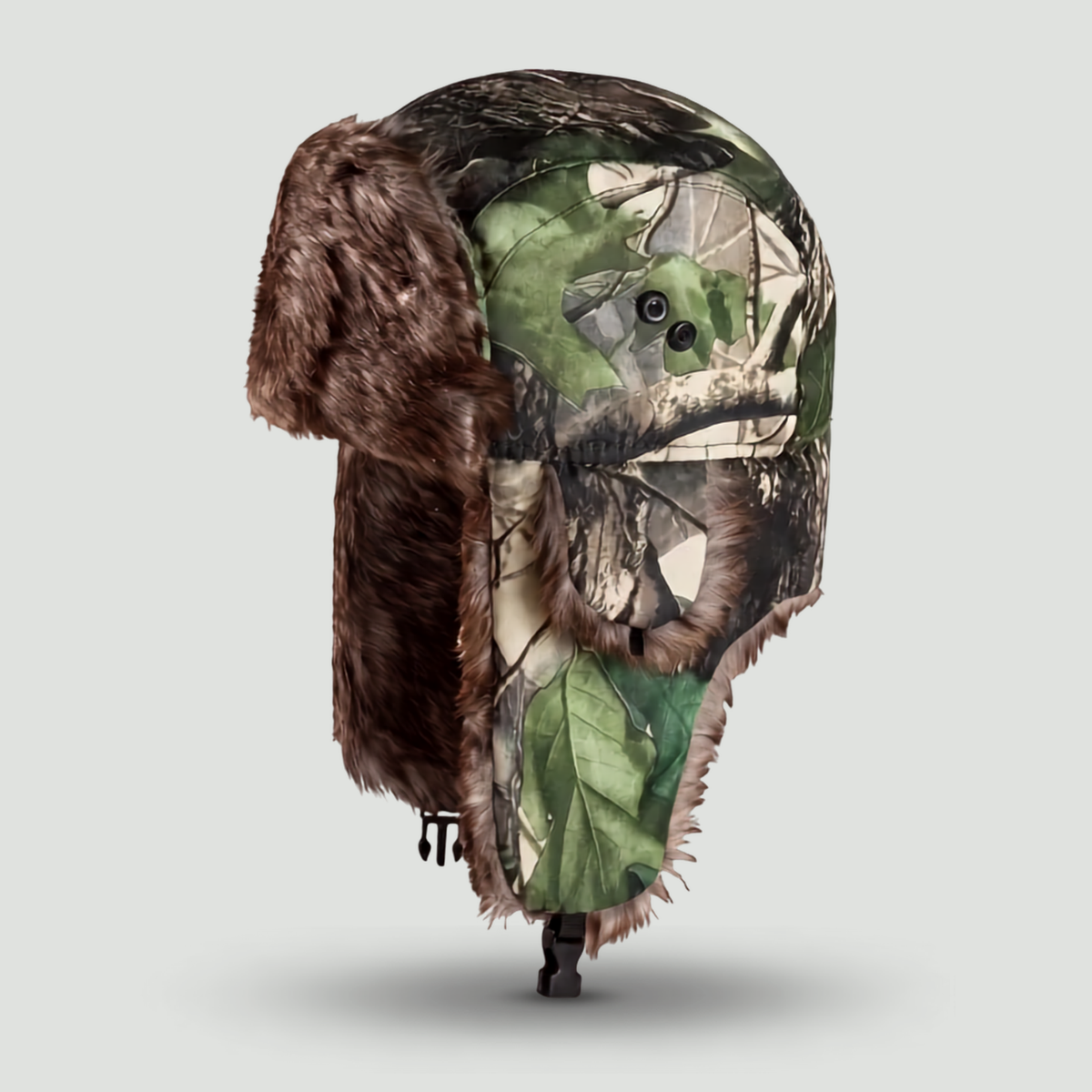 Men's Camouflage Trapper Hat with Faux Fur Lining