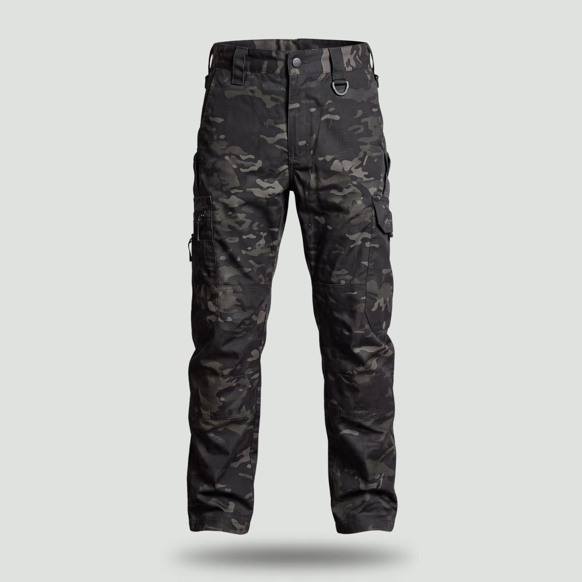 Men’s Water-Resistant Tactical Cargo Pants with Multiple Pockets and Regular Fit