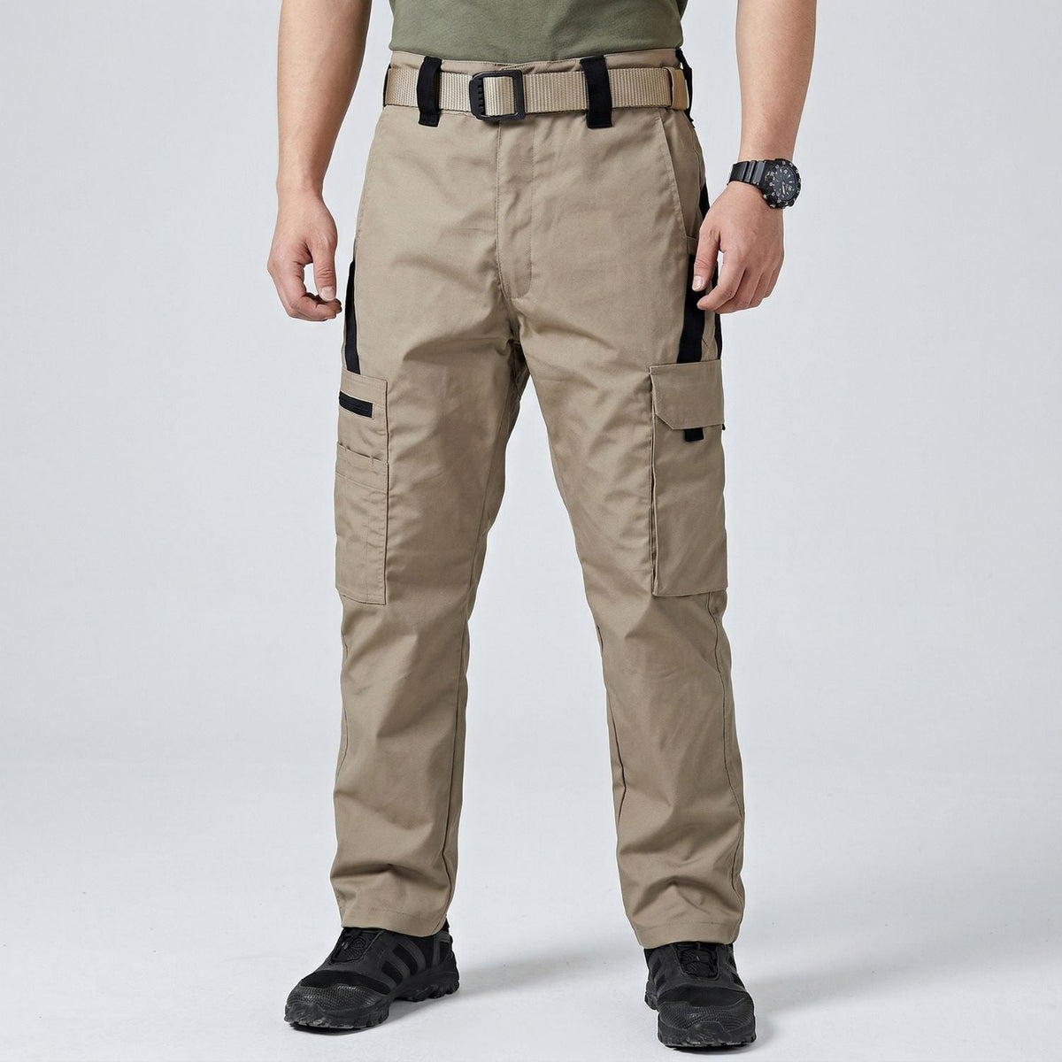 Men's Tactical Cargo Pants With Water Resistant Finish And Multi Pocket Layout