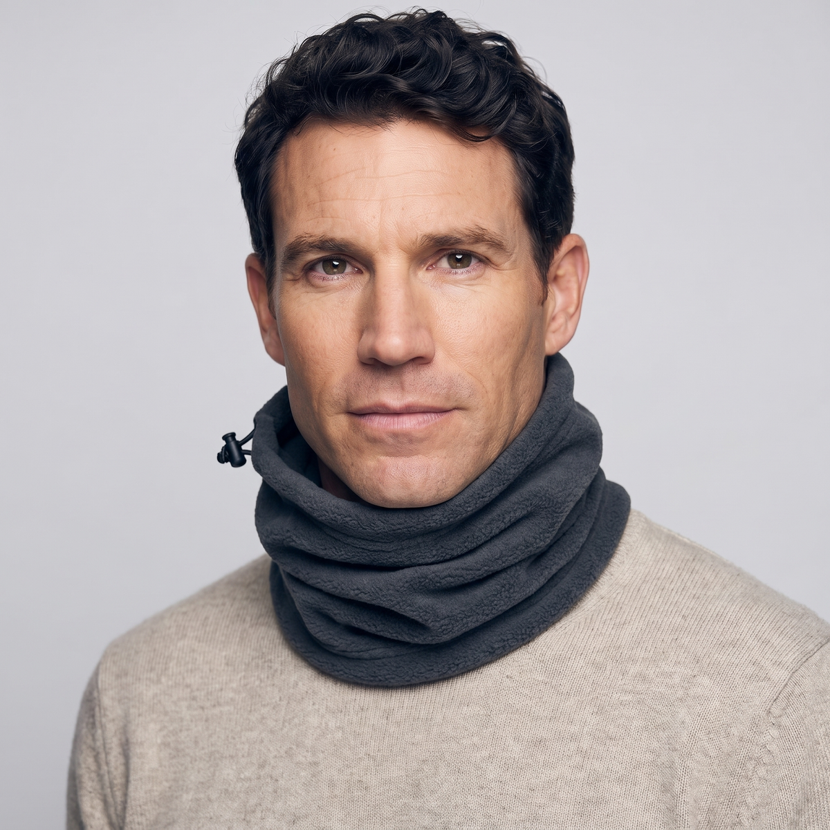 Men's Polar Fleece Snood with Drawcord Top