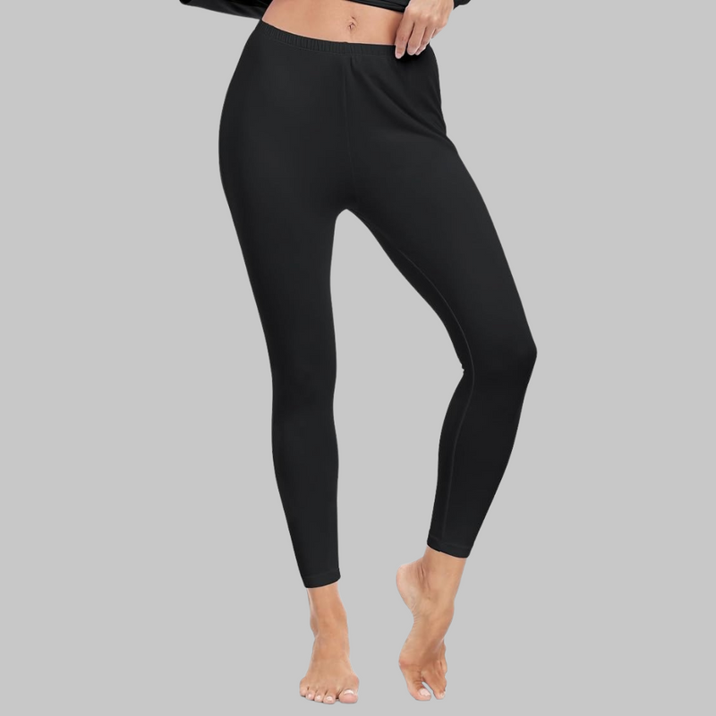 Women's Thermal Fleece Lined High Waist Leggings with Stretch Fit