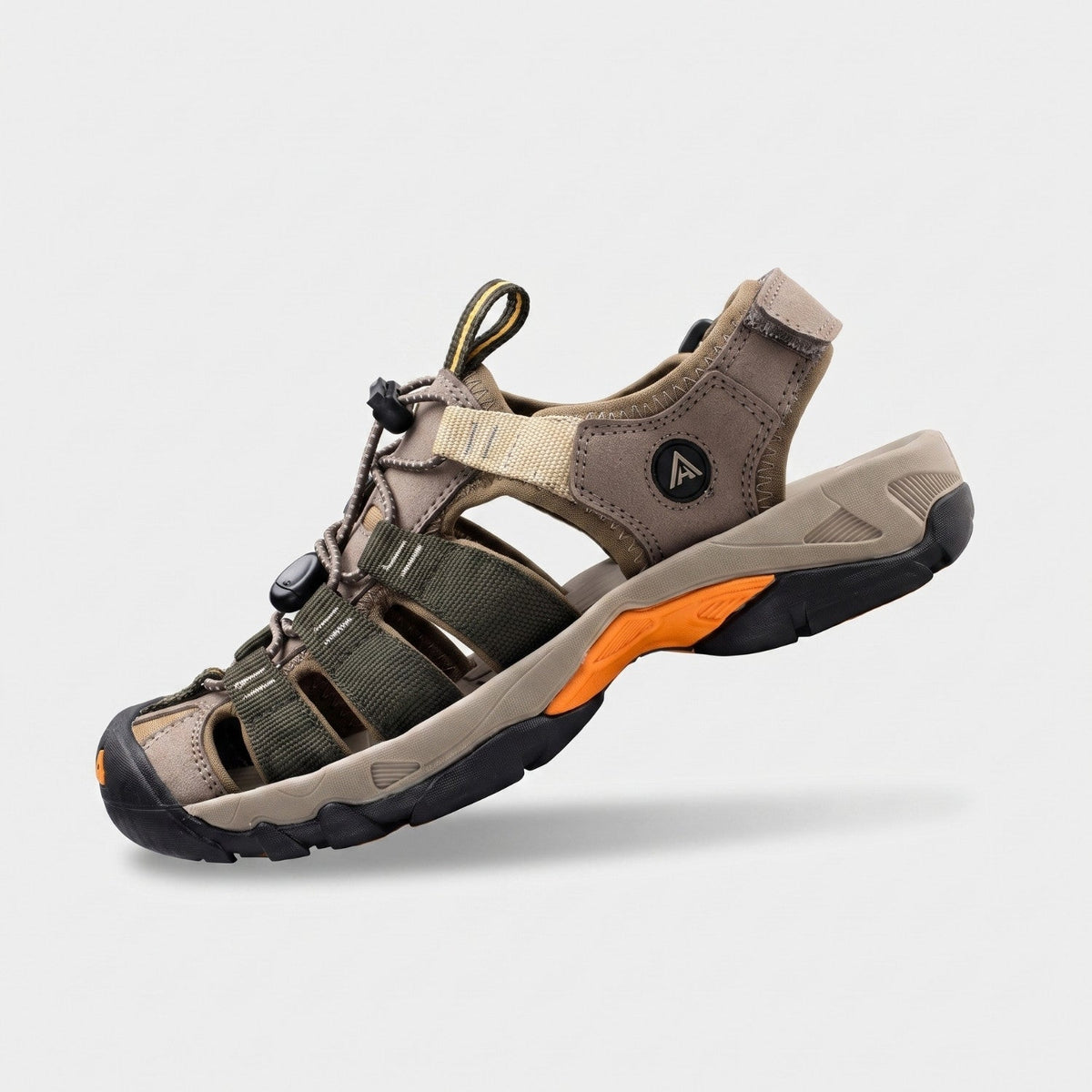 Men's Closed Toe Walking Sandals with Rubber Toe Cap