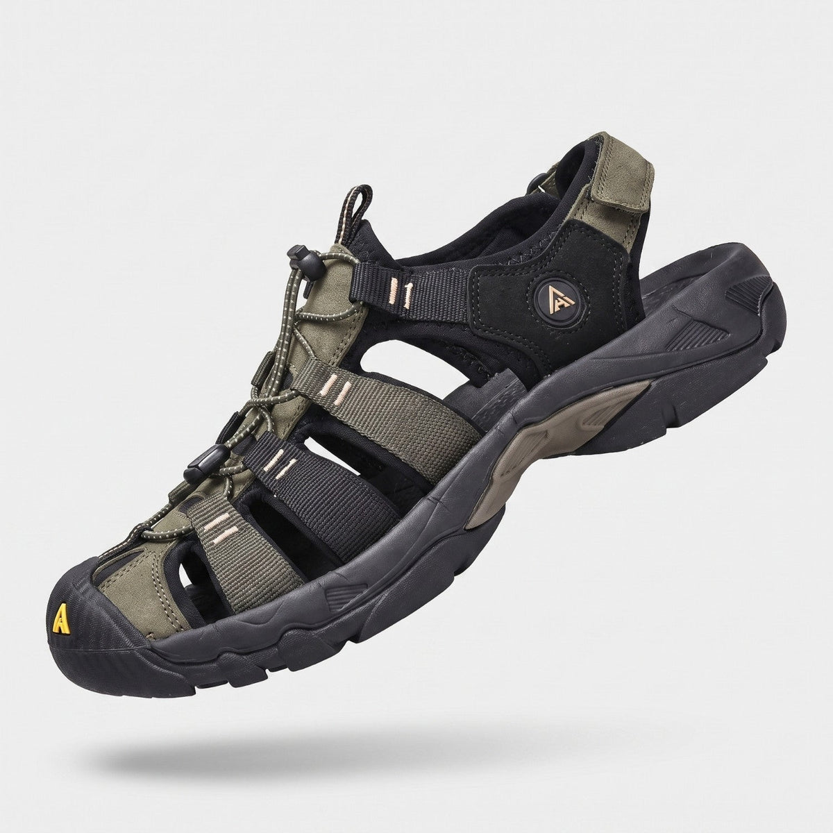 Men's Closed Toe Walking Sandals with Rubber Toe Cap