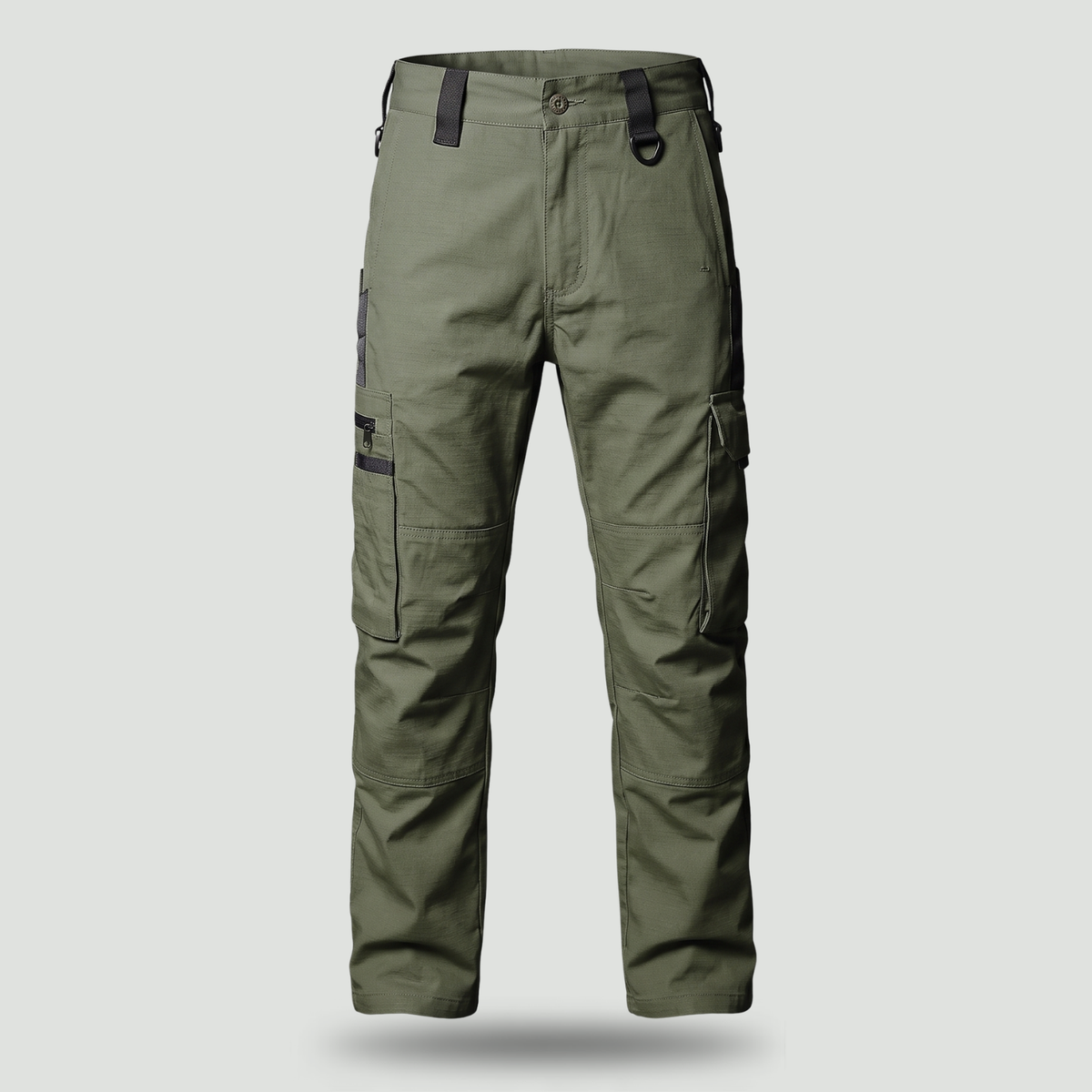 Men’s Water-Resistant Tactical Cargo Pants with Multiple Pockets and Regular Fit