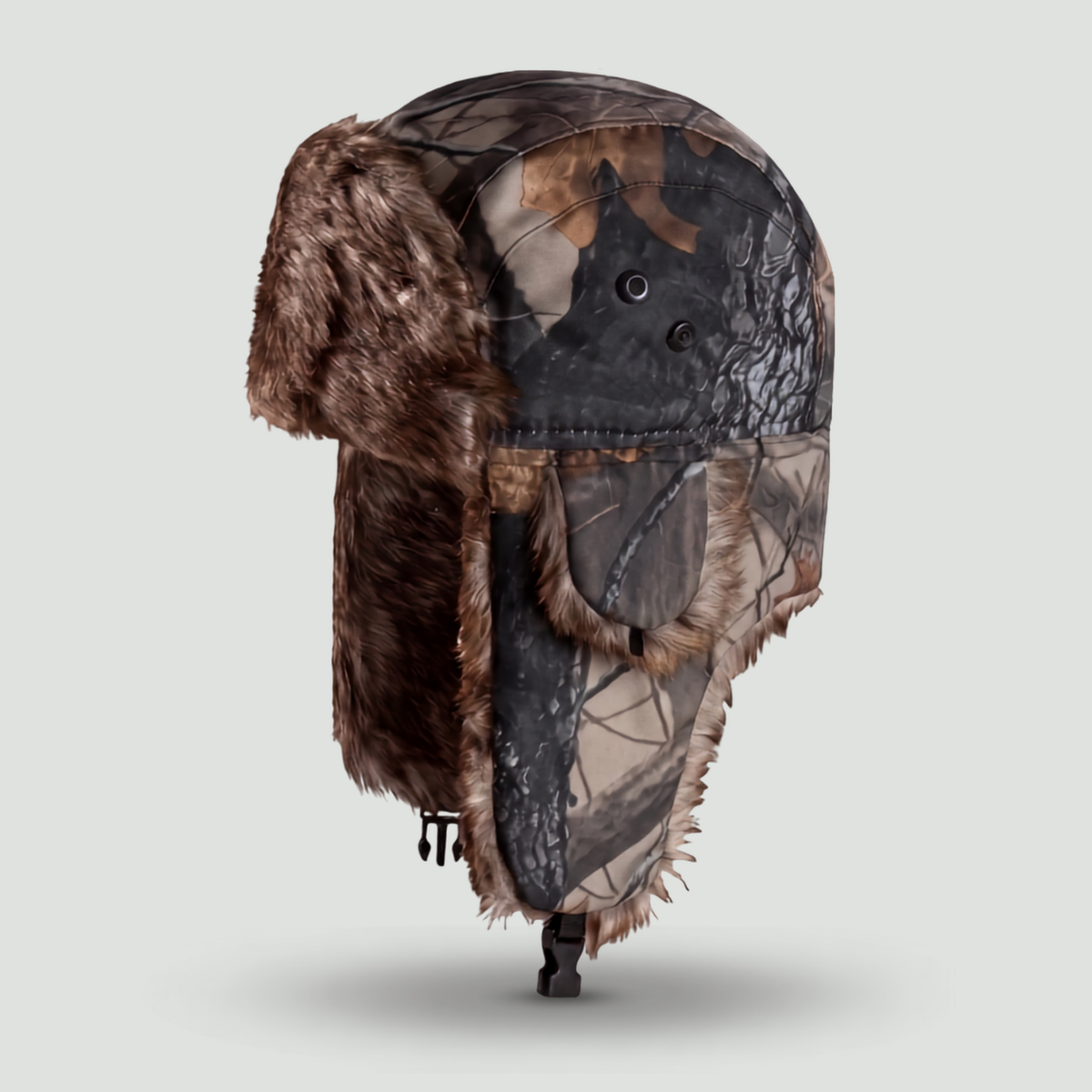 Men's Camouflage Trapper Hat with Faux Fur Lining