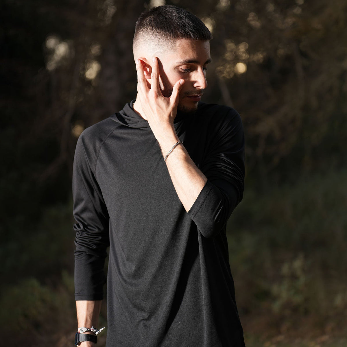 Men's Sun Protection Hoodie with Long Sleeves for Fishing and Outdoor