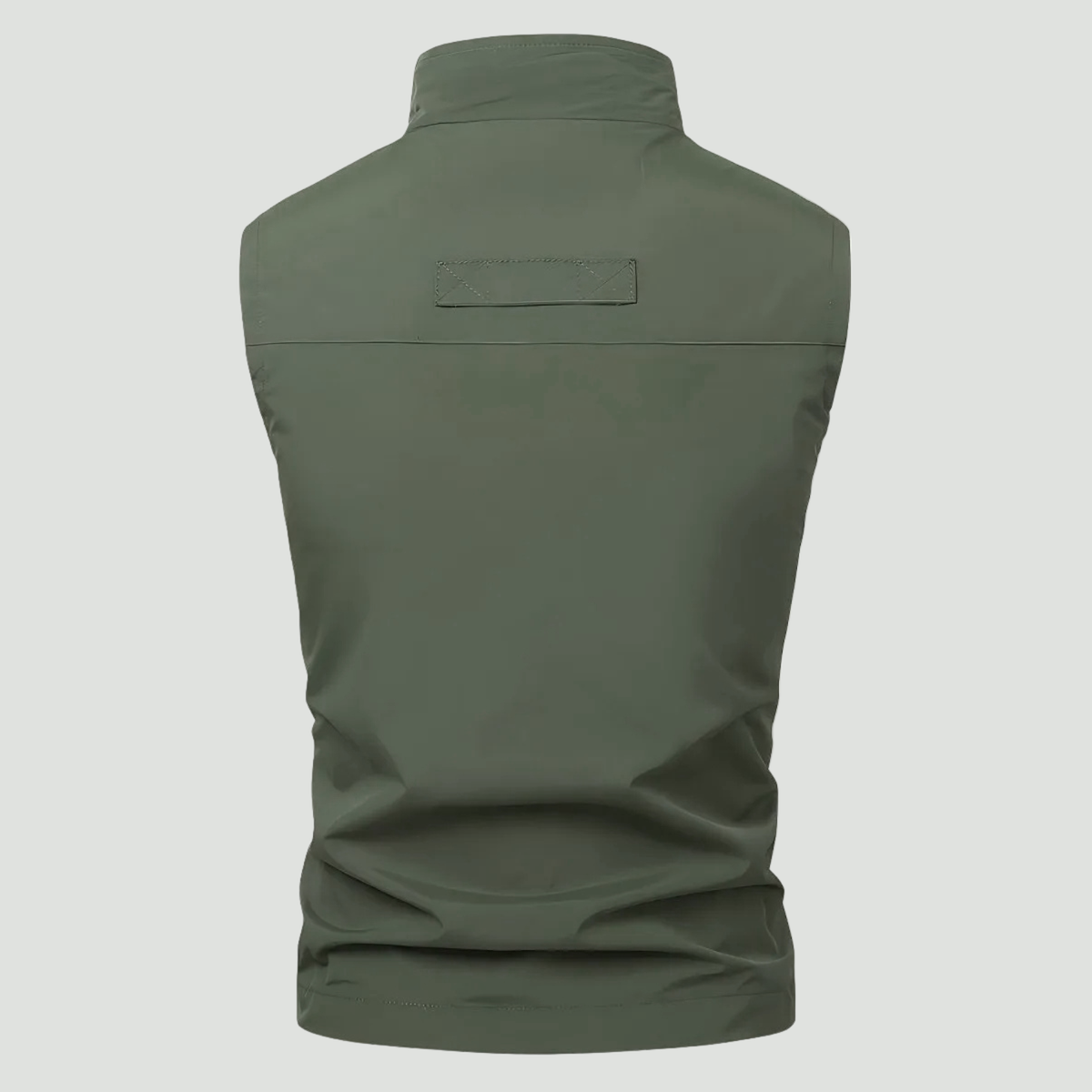 Men's Lightweight Outdoor Vest With Six Pockets And High Collar