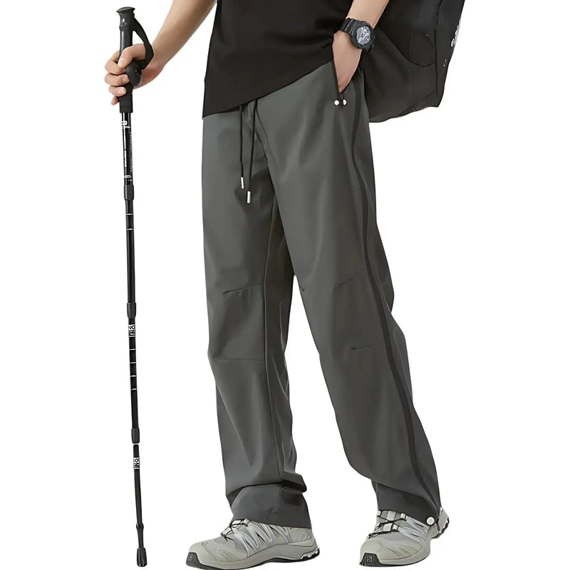 Men's Water Repellent Hiking Pants with Side Zippers