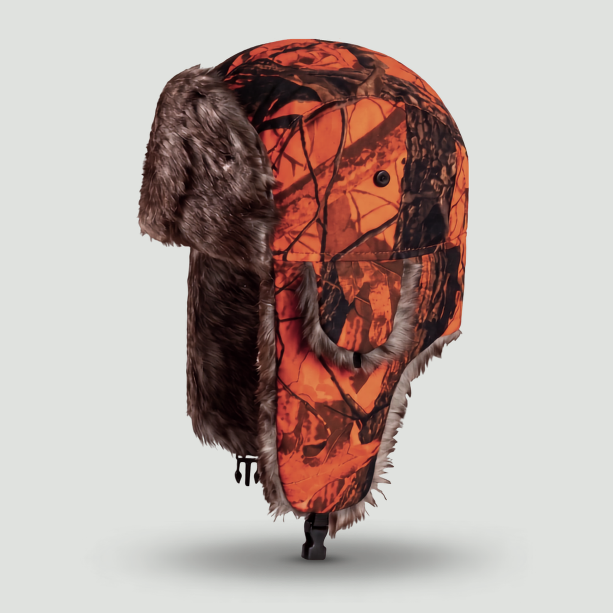Men's Camouflage Trapper Hat with Faux Fur Lining