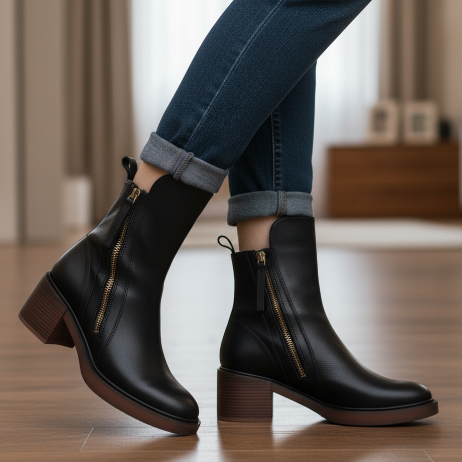 Valorine Women's Ankle Boots | Leather Chelsea Booties