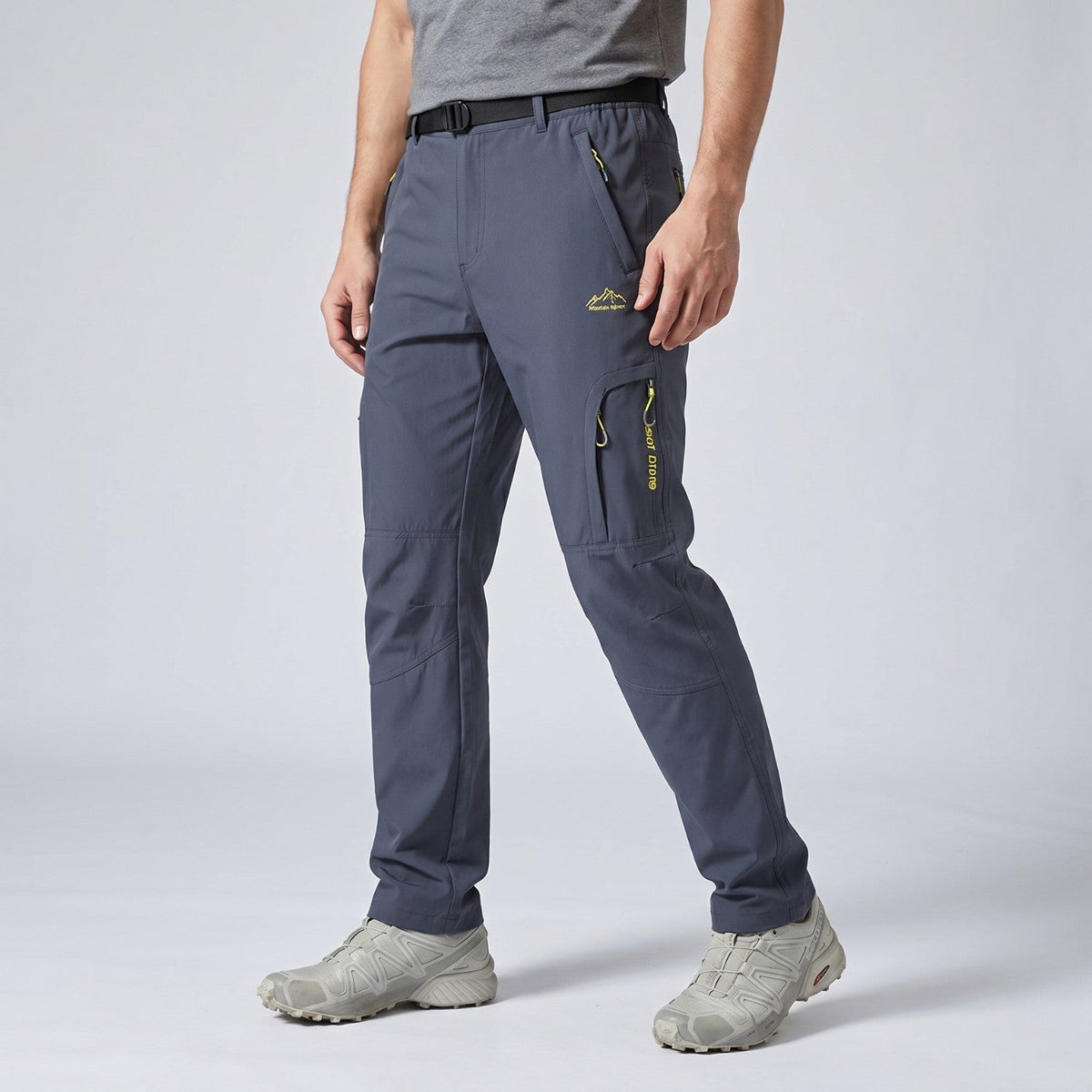 Men's Quick Dry Hiking Pants With Zip Cargo Pockets And Mesh Lining