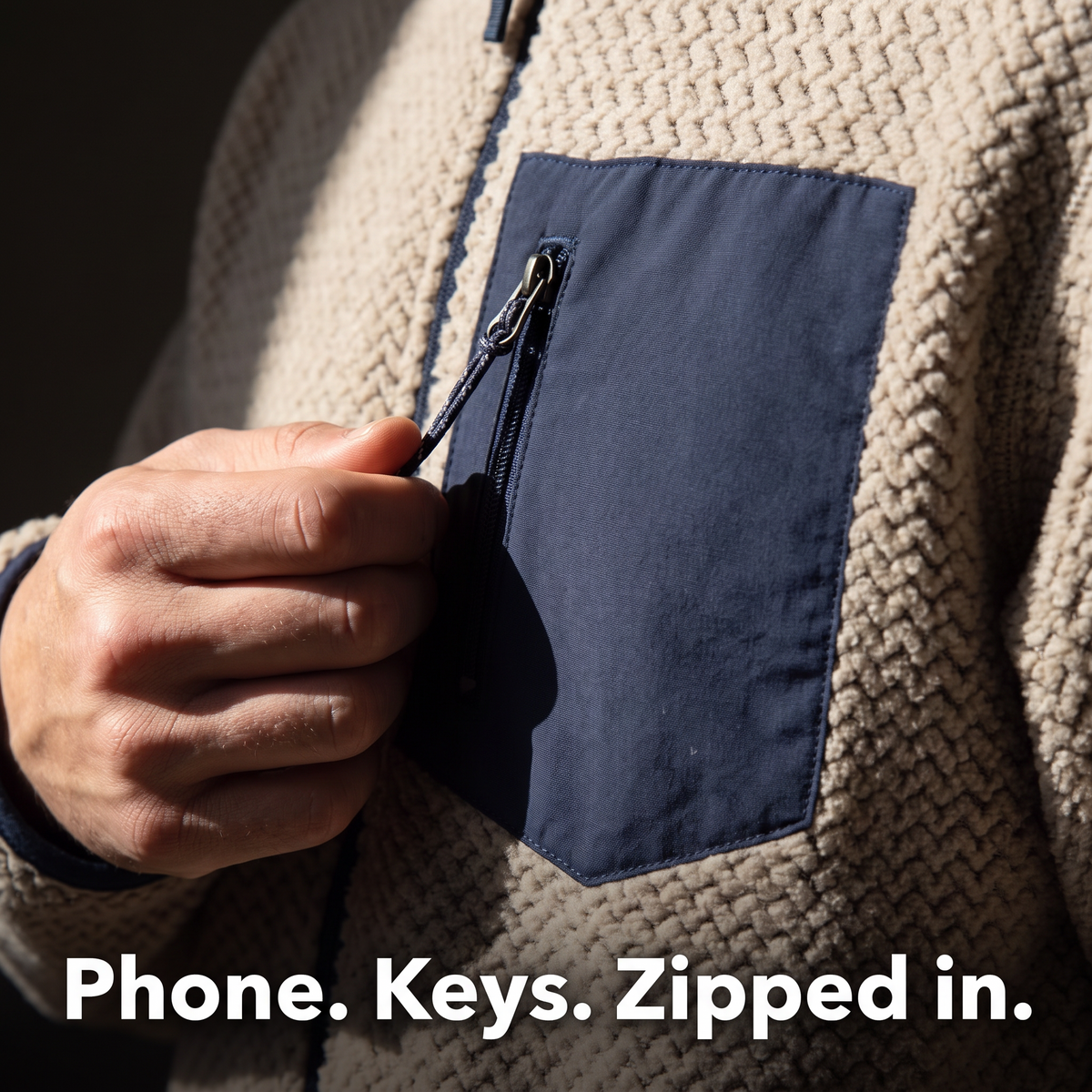 Women's Full Zip Textured Fleece Jacket with Zip Chest Pocket